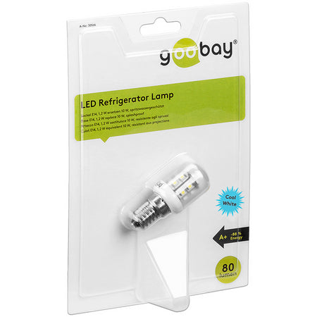 Bec cu LEDuri E14 1.2W 5500K alb rece frigider lampa Goobay