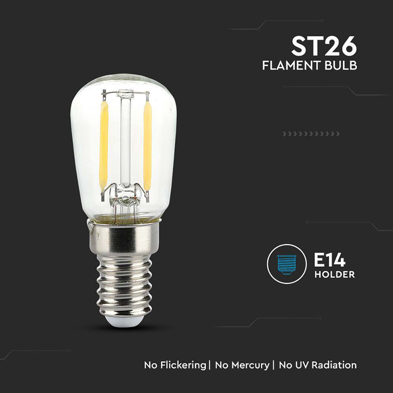 Bec E14 ST26 cu filament LED 2W 4000K alb neutru V-tac SKU-214445