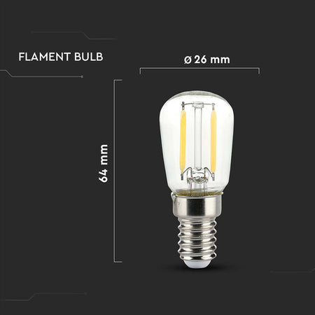 Bec E14 ST26 cu filament LED 2W 4000K alb neutru V-tac SKU-214445