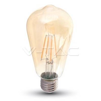 Bec E27 cu filament LED 8W 2200K ST64 model EDISON V-TAC