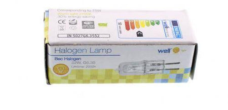 Bec halogen eco G6.35 52W 230V sticla clara Well