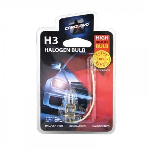 Bec halogen H3 55W +30% intensitate 12V Carguard