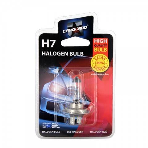 Bec halogen H7 55W +30% intensitate 12V Carguard