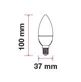 Bec LED 4W E14 220V lumanare alb V-TAC