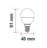 Bec LED 5.5W E27 G45 3000K alb cald 470lm CHIP SAMSUNG V-TAC