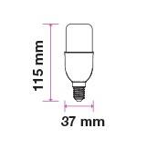 Bec LED 9W E27 T37 4000K alb natural 725lm CHIP SAMSUNG V-TAC