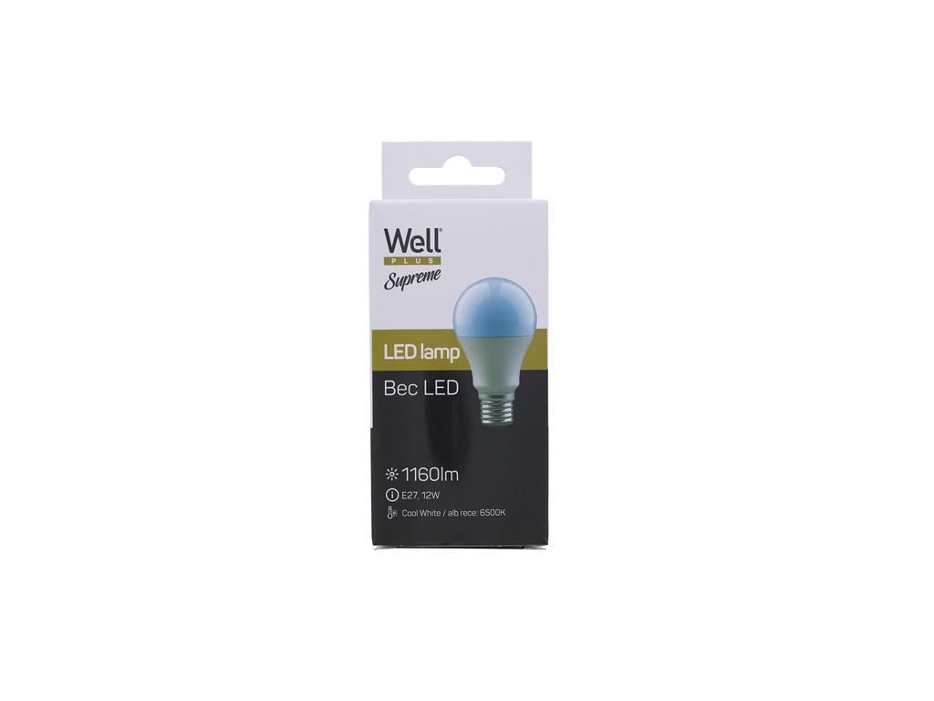 Bec LED A60 E27 12W 230V 1160lm lumina rece 6500K Supreme Well