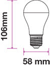 Bec LED A60 E27 9W 806lm 3000K alb cald cip SAMSUNG V-TAC