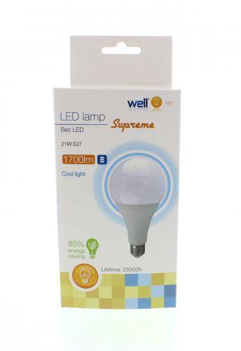 Bec LED A95 E27 21W 1700lm 230V 6400K lumina rece 95x168mm Supreme Well