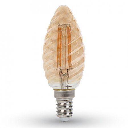 Bec LED E14 4W cu filament 2200K alb cald V-TAC