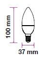 Bec LED E14 6W 2700K alb cald V-TAC