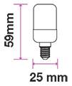 Bec LED E14 ST26 2W 3000K alb cald V-Tac cu chip SAMSUNG