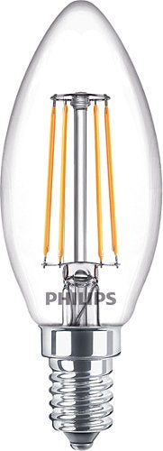 Bec LED filament Philips lumanare B35 E14 4.3W (40W) 470lm 2700K lumina calda 929001889755