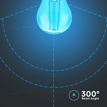 Bec LED G45 E27 2W cu filament lumina albastra V-tac SKU-217412