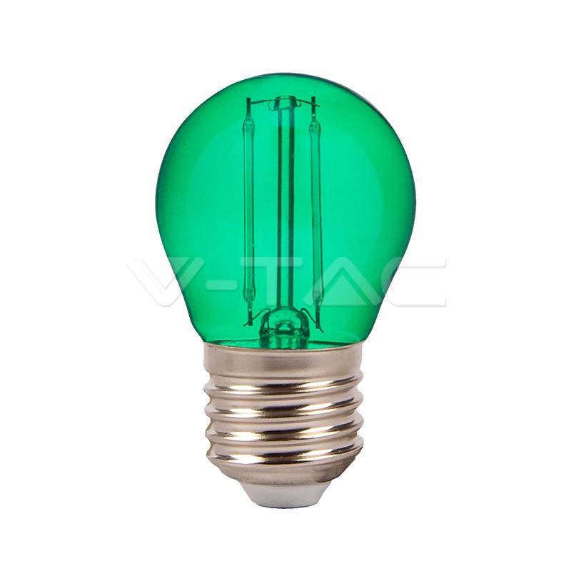 Bec LED G45 E27 2W cu filament lumina verde V-TAC