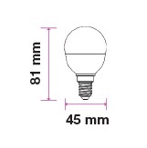 Bec LED G45 E27 5.5W 470lm 4000K alb neutru cip SAMSUNG V-TAC