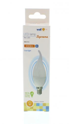 Bec LED lumanare E14 6W 230V lumina rece Well