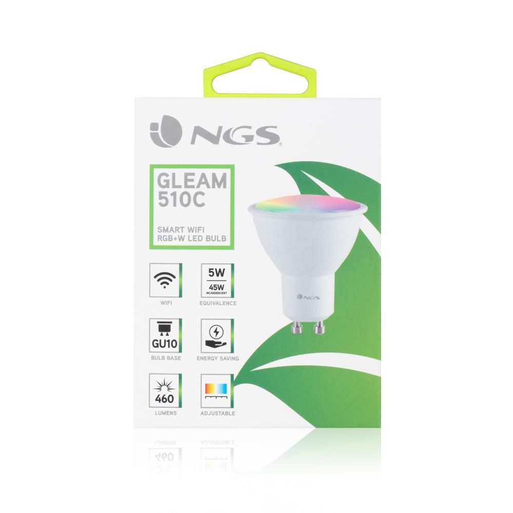 Bec LED Smart WiFi GU10 5W RGB 460lm Gleam 510C NGS