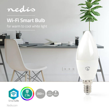 Bec LED Smart WiFi reglare culoare lumina E14 Nedis