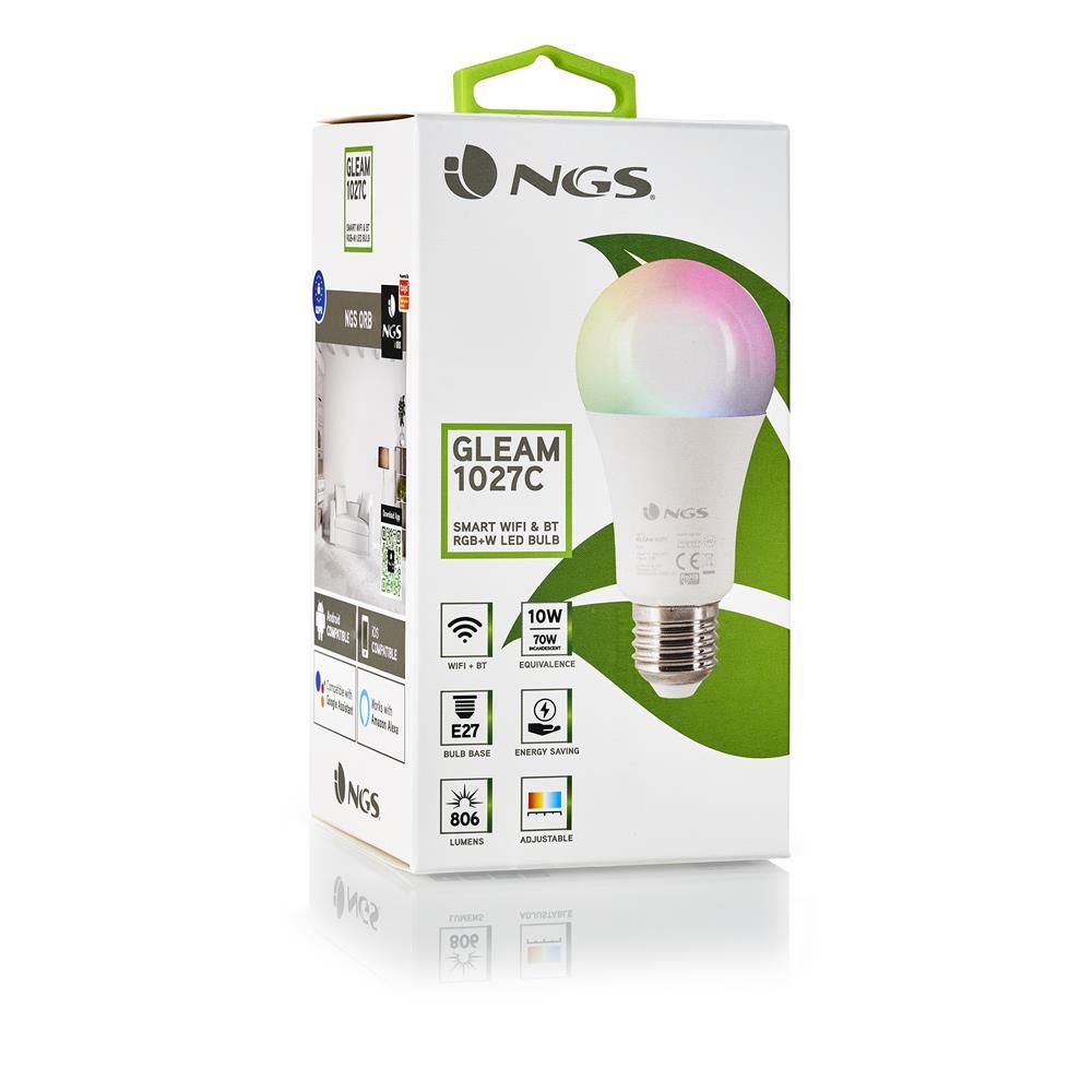 Bec LED Smart WiFi+BT E27 10W RGB 806lm Gleam 1027C NGS