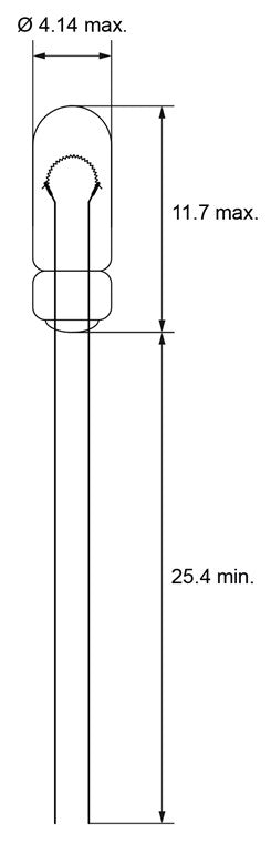 Bec miniatural 6VDC 40mA T1 1/4 4.2mm x 11.7mm Goobay 9341