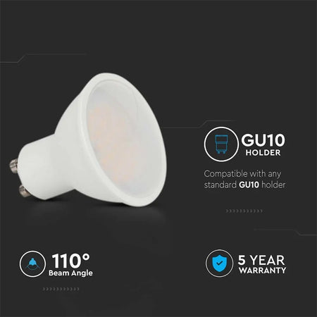 Bec SPOT LED GU10 4.5W 4000K alb neutru cip SAMSUNG V-TAC