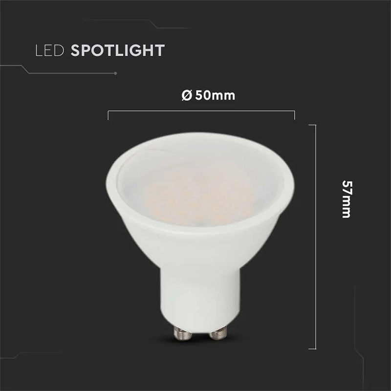 Bec SPOT LED GU10 4.5W 4000K alb neutru cip SAMSUNG V-TAC