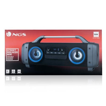 Boxa portabila NGS Street Breaker Mini Bluetooth USB AUX 100W negru