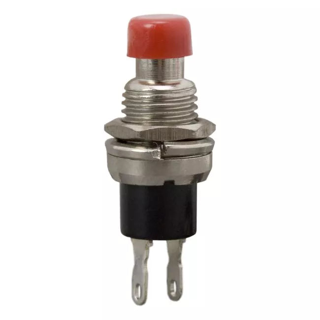 Buton 1 circuit 12VDC ON-(OFF) fara retinere rosu