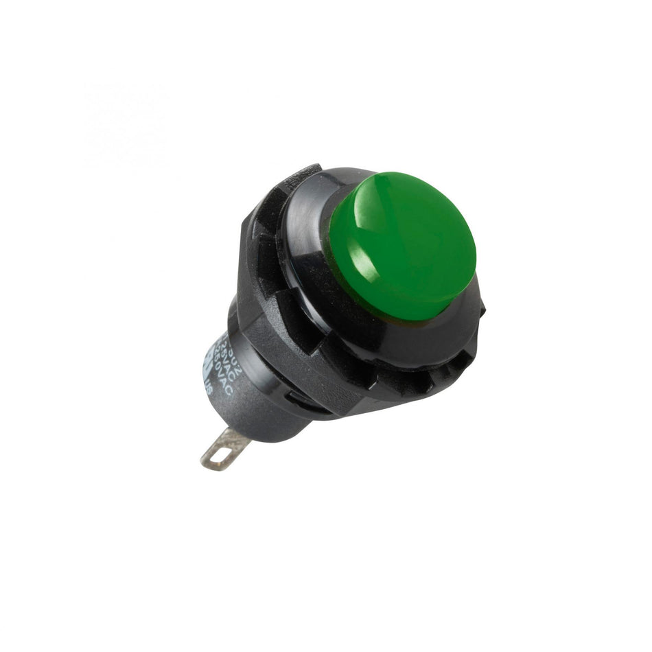 Buton comanda 250V 1 circuit OFF - (ON) 250V/1.5A verde incastrabil 13mm