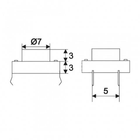 Buton microinterupator 1 circuit 0.05A-12VDC OFF-ON buton 3 mm fara retinere 09040