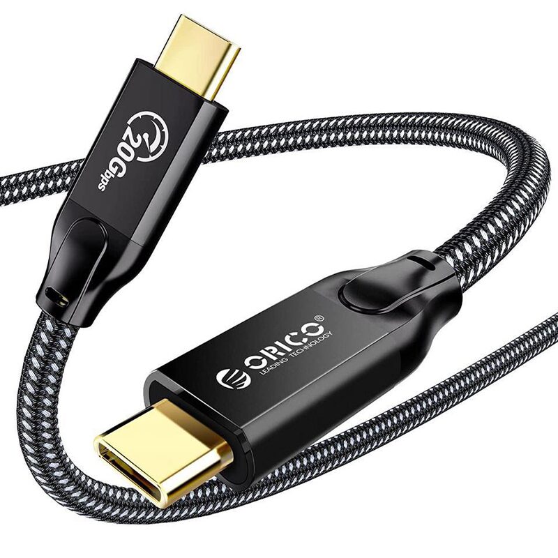 Cablu 100W USB Type C - USB Type C 2m 20Gbps 4K60Hz negru Orico CM32-20-BK