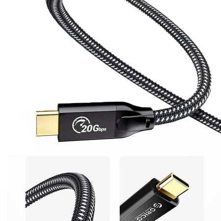 Cablu 100W USB Type C - USB Type C 2m 20Gbps 4K60Hz negru Orico CM32-20-BK