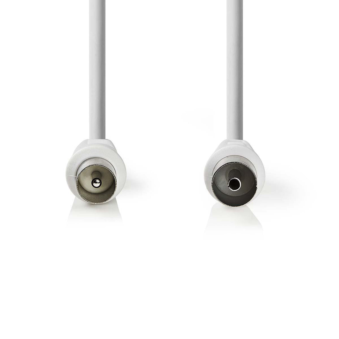 Cablu 10m Coaxial tata - Coaxial mama alb Nedis