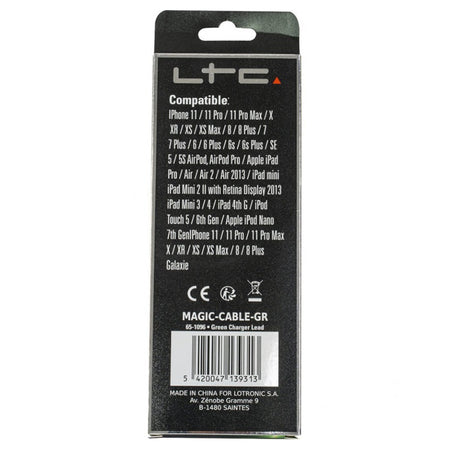 Cablu 1m 3in1 USB TYPE C iPhone Micro USB iluminat LED verde