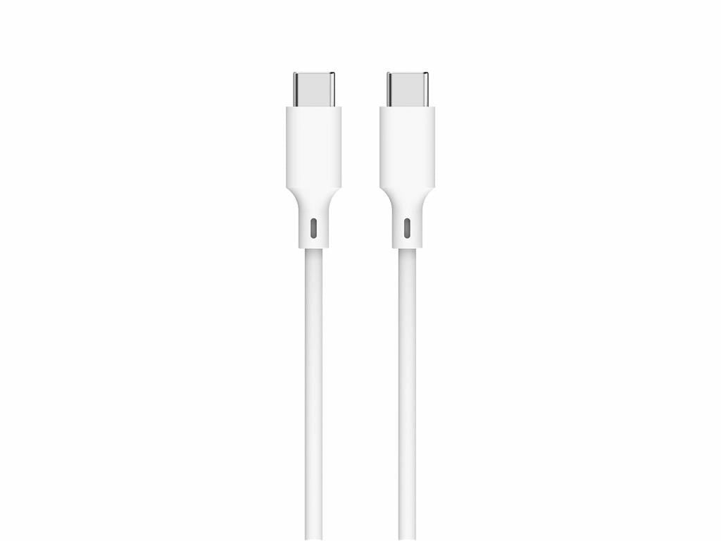 Cablu 2.0 USB TYPE C - USB TYPE C PD 60W 1m alb Well CABLE-USBC/USBC-1WE06-WL