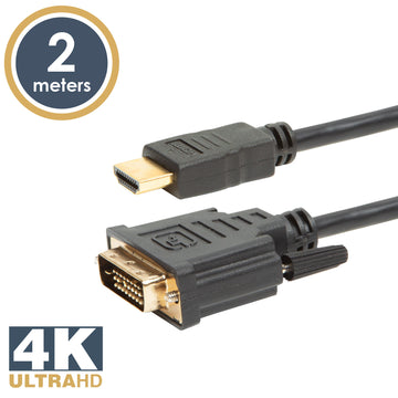 Cablu 24+1 DVI-D la HDMI 2m cu conectoare placate cu aur delight