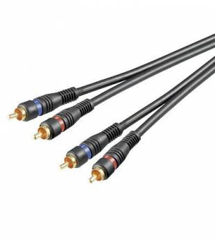 Cablu 2x RCA 10m OFC dublu ecranat Goobay