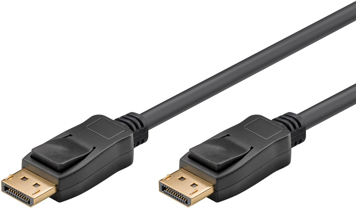 Cablu 3m DisplayPort v1.4 - DisplayPort v.14 HDCP 2.2 fire Cupru negru Goobay 65810