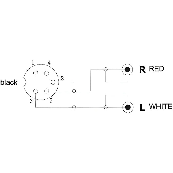 Cablu adaptor 2x RCA la 5 pini DIN mama 20cm Goobay