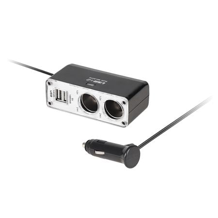 Cablu adaptor bricheta la 2 brichete +2 USB pentru 12V-24V MONOTECH