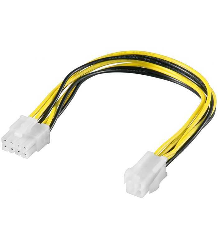 Cablu adaptor de alimentare PC ATX12 P4 4 pini tata la PCIe 8 pini mama 0.2m Goobay