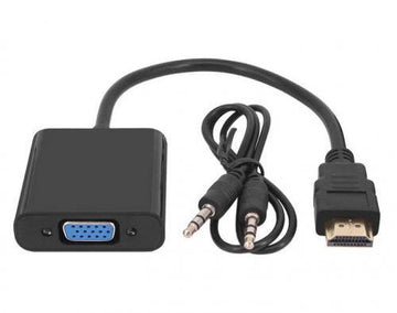 Cablu adaptor HDMI la VGA mama +Jack 3.5 mm Stereo audio Well