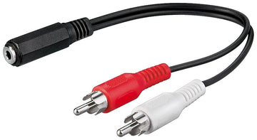 Cablu adaptor Jack 3.5 mm mama stereo la 2x RCA tata Goobay