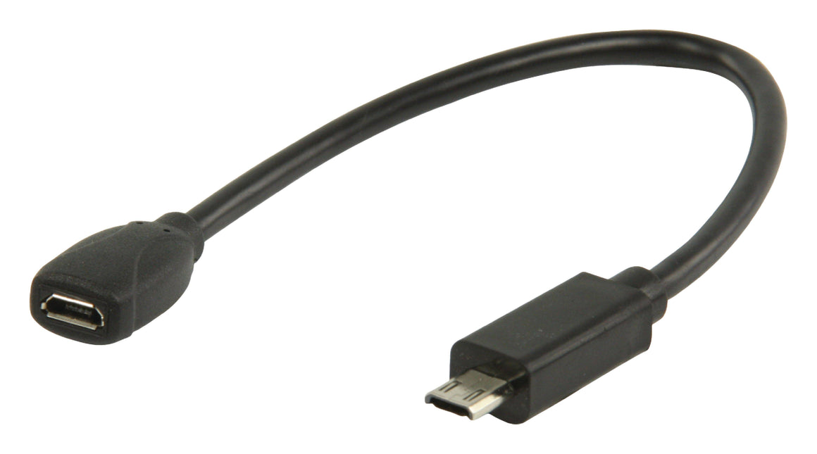 Cablu adaptor MHL mama - MHL SIII tata micro USB 11 pini 0.2m negru VALUELINE