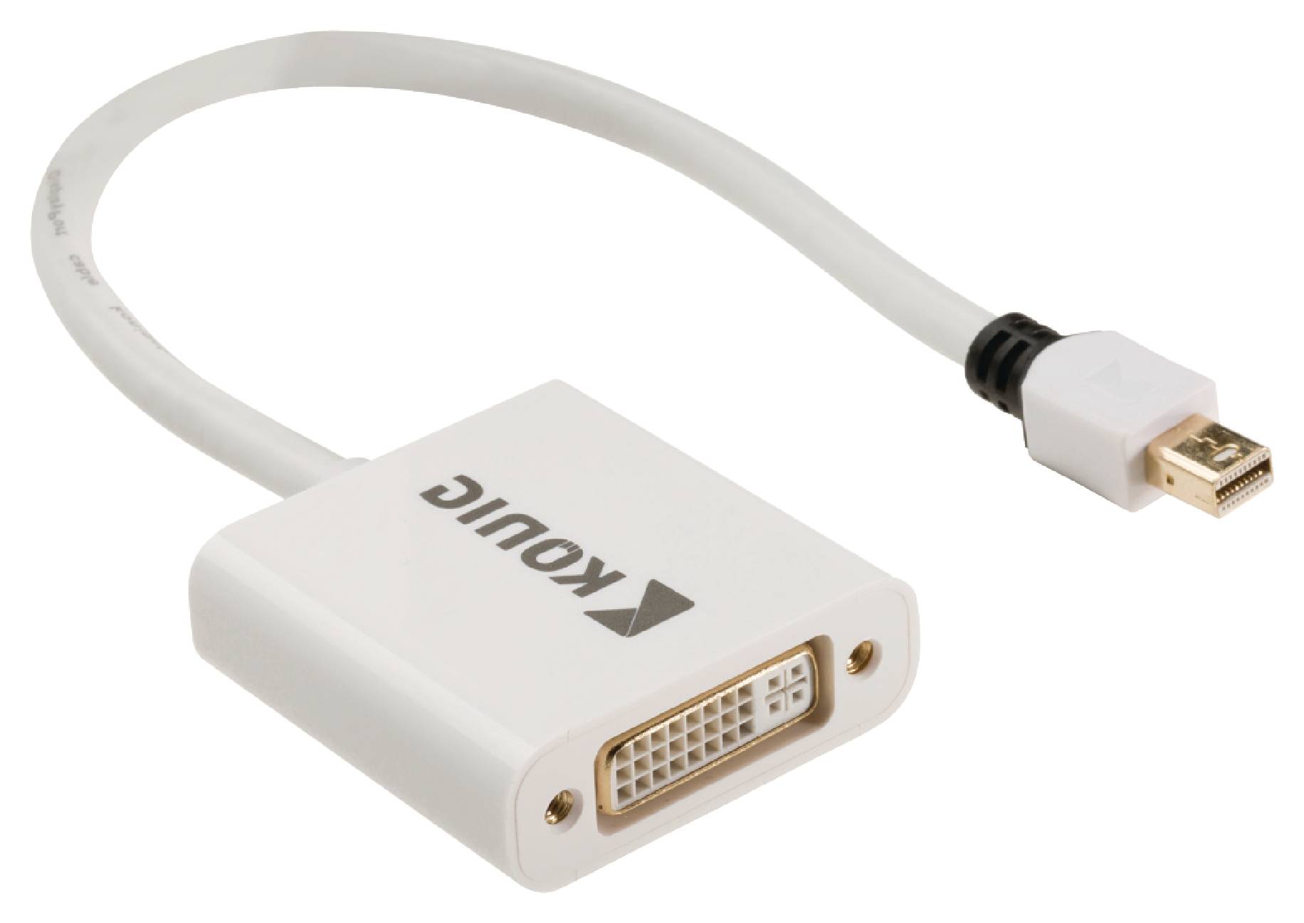 Cablu adaptor Mini DisplayPort tata - DVI-I 24+5 mama 0.2m alb Konig