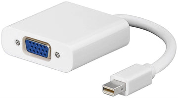 Cablu adaptor mini DisplayPort tata la VGA mama alb Goobay