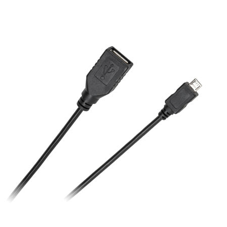 Cablu adaptor OTG USB mama la micro USB tata 0.2m Cabletech