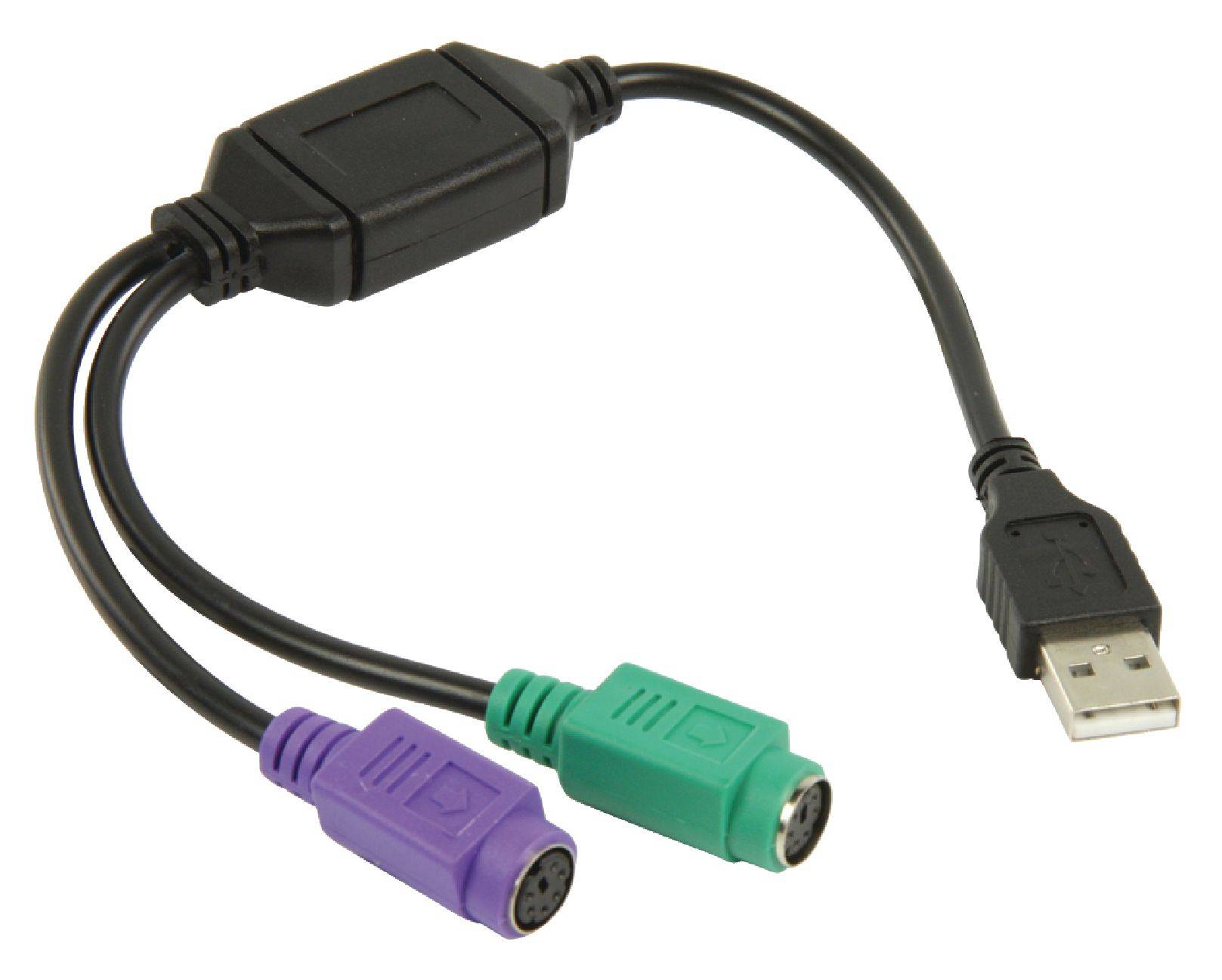 Cablu adaptor USB A 2.0 tata - 2x PS2 mama 0.3m VALUELINE