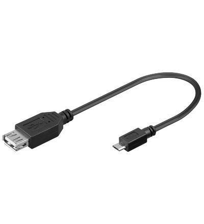 Cablu adaptor USB A mama la micro USB tata OTG Goobay